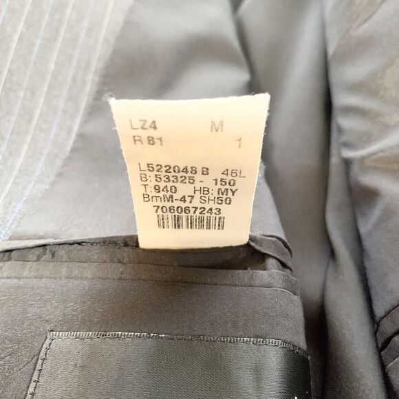 Lauren Ralph Lauren Mens 46L Blazer Jacket Gray Pinstriped 2 Button - Picture 9 of 13